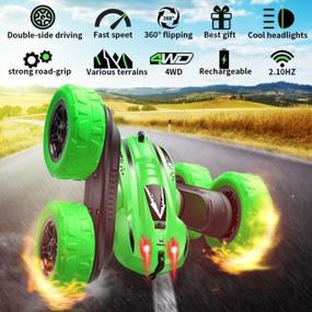img 3 attached to Double-Sided Stunt RC Car For Kids - CPSYUB Fast Off-Road RC Toy Car With Remote Control