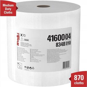 img 2 attached to Jumbo Roll WypAll Power Clean X70 Cloths - Long Lasting Performance For Medium Duty Tasks (870 Sheets)