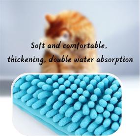 img 2 attached to 🐱 Ultimate Cat Shower Set: Adjustable Bathing Bag, Quick Dry Towels, Grooming Glove - Blue
