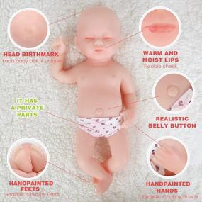 img 1 attached to Реалистичная 15-дюймовая полностью силиконовая кукла - не виниловый материал, идеальный отдых для новорожденных
