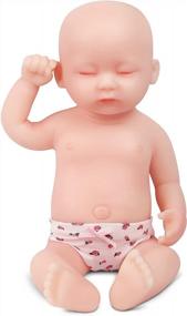 img 4 attached to Реалистичная 15-дюймовая полностью силиконовая кукла - не виниловый материал, идеальный отдых для новорожденных