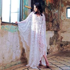 img 2 attached to 👗 Stylish Oversize Cover Loose Kaftan: The Perfect Women's Clothing for Swimsuits & Cover Ups