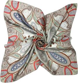 img 2 attached to Shanlin Scarves Bandana 27X27 SQ27 Paisley Brown Women's Accessories - Scarves & Wraps