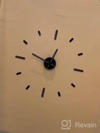 img 1 attached to PresenTime & Co 2Nd Gen Office/Home DIY Wall Clock, Quiet Sweeping No Ticking, 22 Inch, No Drilling Or Tool Required, Easy Installation, Silver Black Style, 12 Pcs Hour Markers review by Patricia Mendoza