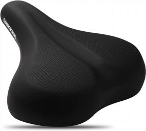 img 4 attached to MZYRH Bicycle Seat - Universal Replacement Memory Foam Sweatproof Bike Saddle For Men & Women, Oversized Comfortable Exercise Mountain Bikes.