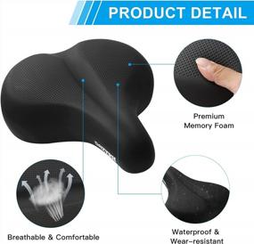img 2 attached to MZYRH Bicycle Seat - Universal Replacement Memory Foam Sweatproof Bike Saddle For Men & Women, Oversized Comfortable Exercise Mountain Bikes.