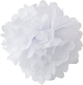 img 2 attached to WYZworks Assorted Set Of 16 Tissue Paper Flower Pom Poms - 8" 12" 14" Party Table Wall Decorations For Wedding Decor, Halloween, Birthday (Grey Color Pack)