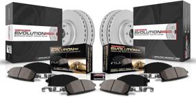 img 2 attached to 🔥 Power Stop CRK5828 Coated Brake Rotor & Ceramic Brake Pads - Front & Rear: The Ultimate Braking Solution