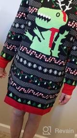 img 6 attached to Get Festive With Glamaker'S Cute Ugly Christmas Oversized Sweater Dress For Women