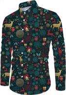 festive and stylish: loveternal men's christmas and halloween button down shirts with slim fit design логотип