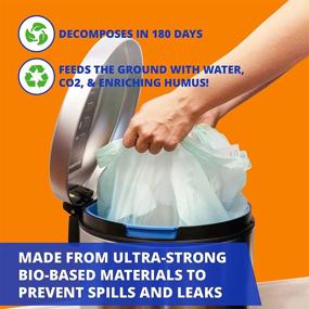 img 1 attached to 🗑️ Zero Many 13G-Gallon Large Eco-Friendly Trash Bags, High-Quality Kitchen Garbage Bags and Can Liners with 6-Inch Durable Handles and Reinforced Bottoms, Sugar Cane Material (50 Count)