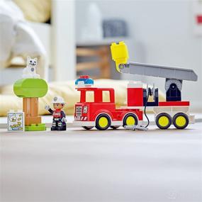 img 3 attached to LEGO DUPLO Rescue Fire Truck 10969 Building Toy: Lights & Siren + 21 Piece Firefighter Set for Kids 2+