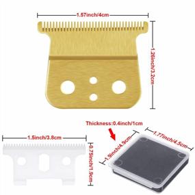 img 3 attached to Обновите свой триммер для волос: 2 пары сменных Т-образных лезвий для идеального бритья в вариантах с золотыми и серебряными зубьями