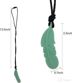 img 2 attached to 🌈 Chewy Necklace Set for Boys and Girls, 4PCS Silicone Sensory Chew Necklace for Adults, Kids with ADHD, SPD, Autism and Other Chewing Needs, Sensory Motor Aids to Relieve Anxiety and Stress