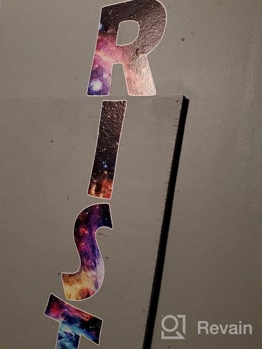 img 1 attached to Personalized Milky Way Wall Sticker - Custom Name Decal For Kids Room (4" Letter Height) review by Angel Caldwell