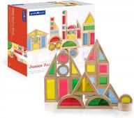 guidecraft jr. rainbow blocks: 40 piece set - kids learning & educational toys, stacking blocks logo