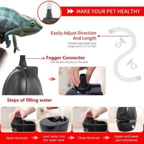 img 2 attached to 🦎 BETAZOOER Reptile Humidifier Mister Fogger with Extension Tube/Hose, Ideal for Reptiles, Amphibians, Herps, Vivariums, Terrariums, and Enclosures (2.5L Tank)