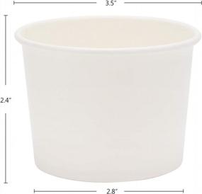 img 3 attached to 25Pcs Christmas Food Container Set: 8Oz Paper Cups With Lids For Easy Meal Prep And Storage