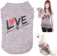 lkex t shirt，soft breathable costumes outfits，love dogs logo