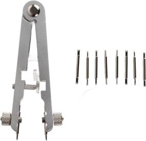 img 4 attached to 6825 Spring Bar Plier Tool Set - 6 Tips Pins Adjust Tweezer For Watchband Repair & Chain Removal (Silver)