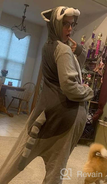 img 1 attached to Adult Animal Onesie Pajamas: Cosplay Sleepwear Jumpsuit Costume For Women & Men review by Brenda Naple