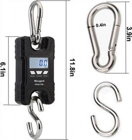 img 2 attached to Mougerk Portable Heavy Duty Digital Crane Scale - Weigh Up To 500Kg/1100Lb With Hanging Scales And 2 AAA Batteries (Not Included)