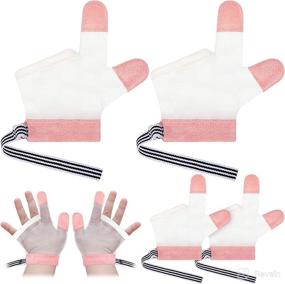 img 4 attached to 👶 Thumb Sucking Stop Kit - 2 Pairs/4 Pieces, Pink Breathable Finger Guard for Babies