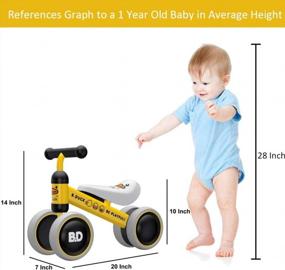 img 3 attached to 10-24 Month Toddler Balance Bike Walker Riding Toys For 1 Year Old Boys Girls No Pedal 4 Wheels Bicycle Best First Birthday Gifts New Year Holiday