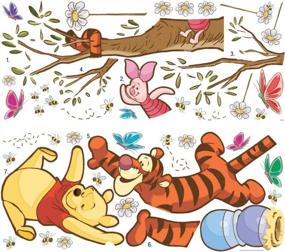 img 1 attached to Sweeten Your Walls With RoomMates Winnie The Pooh Swinging For Honey Wall Decals!