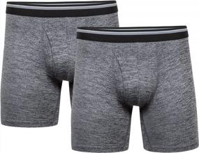 img 4 attached to Stay Comfortable And Active With Gildan Men'S Performance DriftKnit Modern Boxer Briefs, 2-Pack