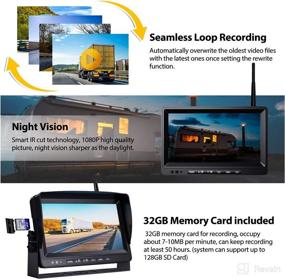 img 2 attached to Xroose CWX3: 9" FHD Monitor with Built-in Recorder, 1080P Wireless Backup Camera, 3 Front/Side View Reversing IP69 Cameras - Extra Stable Signal Monitor System for Trucks, RVs, Trailers, Buses, Motorhomes, Campers