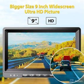 img 3 attached to Xroose CWX3: 9" FHD Monitor with Built-in Recorder, 1080P Wireless Backup Camera, 3 Front/Side View Reversing IP69 Cameras - Extra Stable Signal Monitor System for Trucks, RVs, Trailers, Buses, Motorhomes, Campers