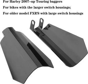 img 3 attached to Lubinxun Gloss Black Coffin Cut Handguards for Harley Sportster Touring Street Glide Road King Electra Glide Bagger 2007-2021