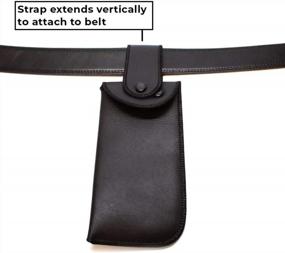 img 2 attached to 🕶️ Vertical BLACK Leather Eyeglass Attaché