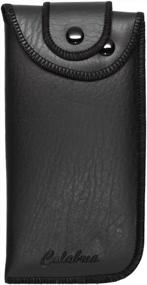 img 4 attached to 🕶️ Vertical BLACK Leather Eyeglass Attaché
