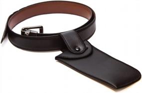 img 1 attached to 🕶️ Vertical BLACK Leather Eyeglass Attaché