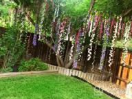 img 1 attached to 12-Pack Artificial Wisteria Vine Garland With Silk Flowers For Home, Party, And Wedding Decor - 3.6 Feet Pink Ratta Hanging String review by Mark Bullock