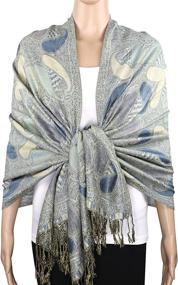 img 2 attached to Achillea Paisley Pashmina Double Layered Women's Accessories ~ Scarves & Wraps