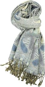 img 3 attached to Achillea Paisley Pashmina Double Layered Women's Accessories ~ Scarves & Wraps