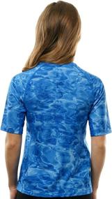 img 3 attached to Aqua Design Rashguard Shirts Sleeve Women's Clothing ~ Swimsuits & Cover Ups