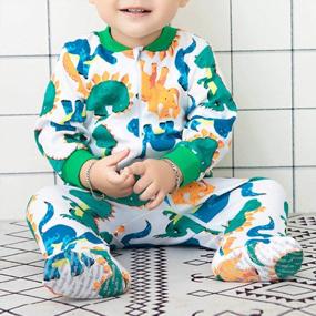 img 3 attached to Cute And Comfortable Baby Onesies: Footed Pajamas For Toddlers With Long Sleeves And Loose Fit