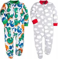 cute and comfortable baby onesies: footed pajamas for toddlers with long sleeves and loose fit logo