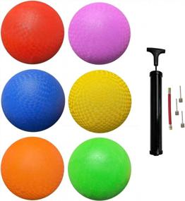 img 4 attached to Biggz Rubber Kick Balls: Official Size Playground Balls For Kids And Adults - Available In Packs Of 6, 12, And 48 - Perfect For Dodge Ball