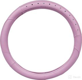 img 4 attached to 💖 Pink Bling-Bling FVP1205 Steering Wheel Cover by SUMEX CAR+