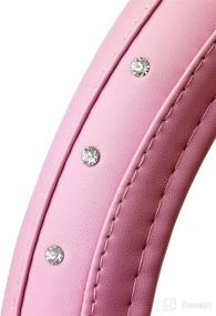 img 1 attached to 💖 Pink Bling-Bling FVP1205 Steering Wheel Cover by SUMEX CAR+