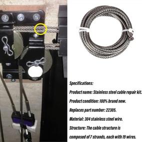img 2 attached to Stainless Steel Cable Repair Kit: Perfect Solution For RV Accu-Slide Slideout System 22305