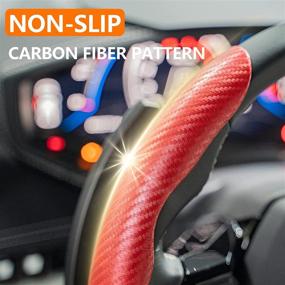 img 2 attached to Carbon Fiber Steering Wheel Cover Interior Accessories : Steering Wheels & Accessories