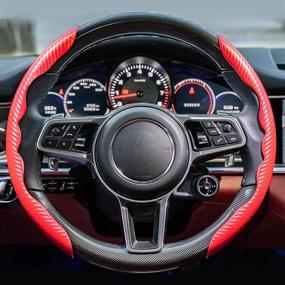 img 3 attached to Carbon Fiber Steering Wheel Cover Interior Accessories : Steering Wheels & Accessories