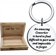 thoughtful farewell gifts for coworkers - sannyra goodbye keychain for colleagues, friends, and boss - perfect going away and thank you present for office giveaways logo