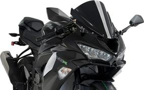 img 1 attached to 🏍️ Enhance Your Ride with Puig 3177N Racing Screen for Kawasaki ZX-6R 18-21 - Sleek & Stylish C/Black Edition